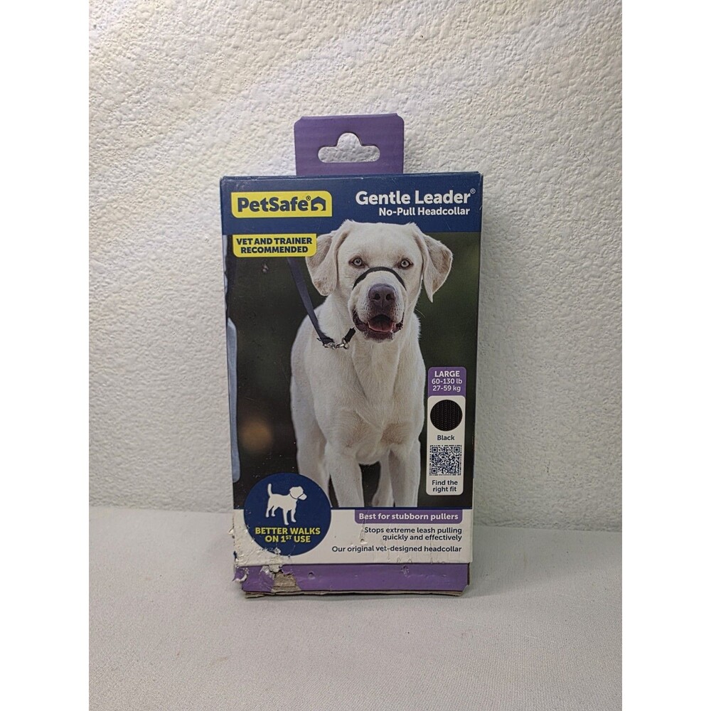 PetSafe Gentle Leader No-Pull Dog Headcollar -Size: LARGE 60-130lbs Black